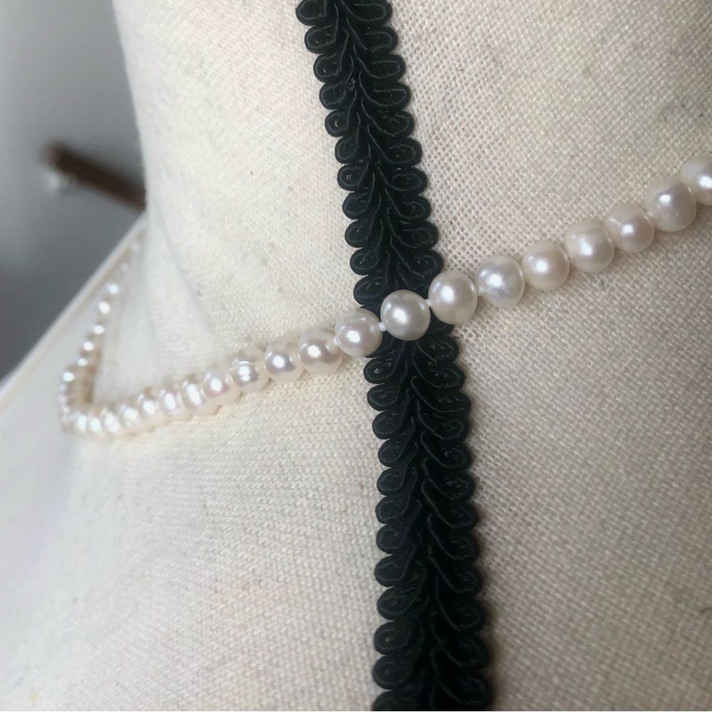 genuine Pearl necklace/bracelet set -925 - Picture 5 of 10